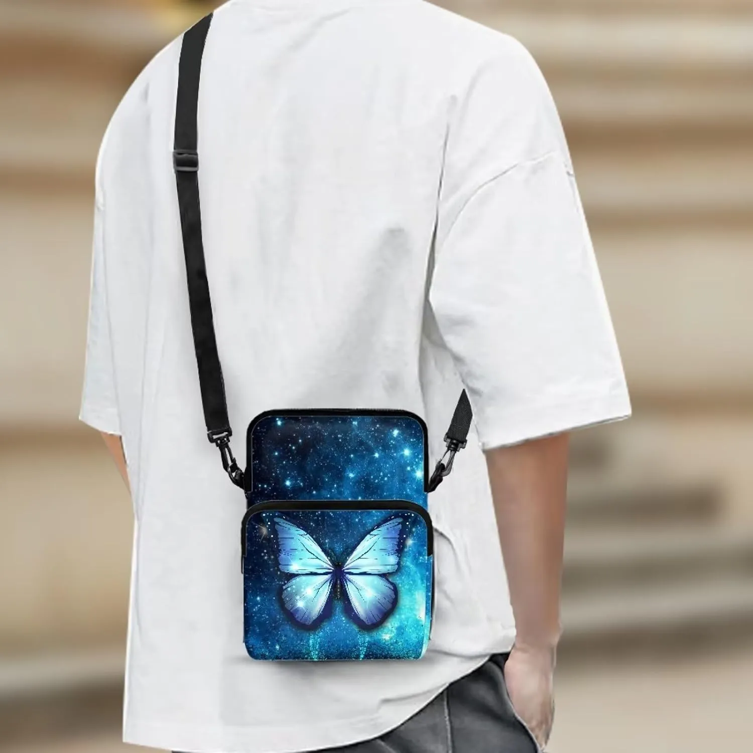 Small Crossbody Bags for Men Women Phone Purse Zip Handbag Multi Pocket Travel Satchel Purse