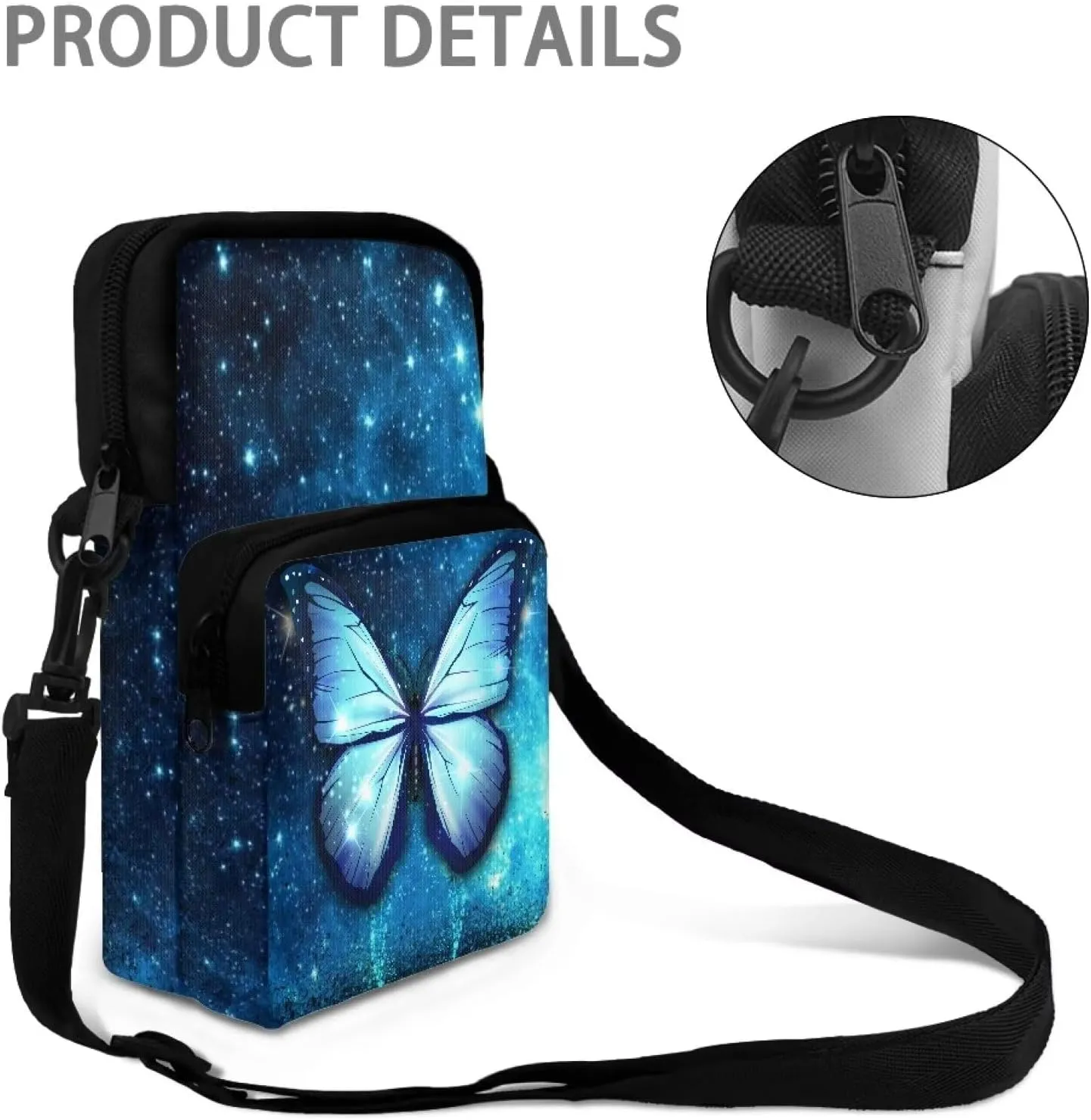 Small Crossbody Bags for Men Women Phone Purse Zip Handbag Multi Pocket Travel Satchel Purse