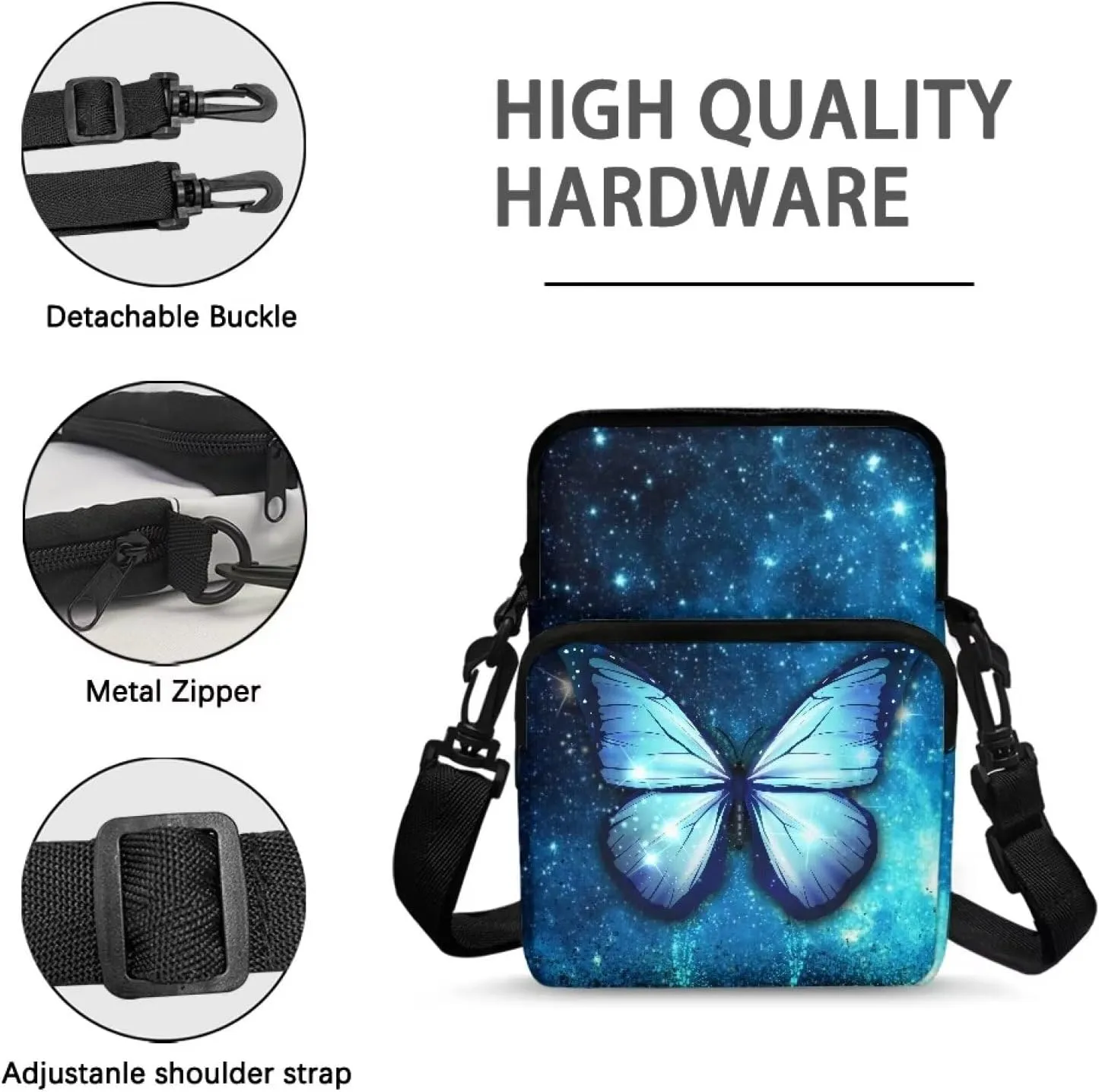 Small Crossbody Bags for Men Women Phone Purse Zip Handbag Multi Pocket Travel Satchel Purse