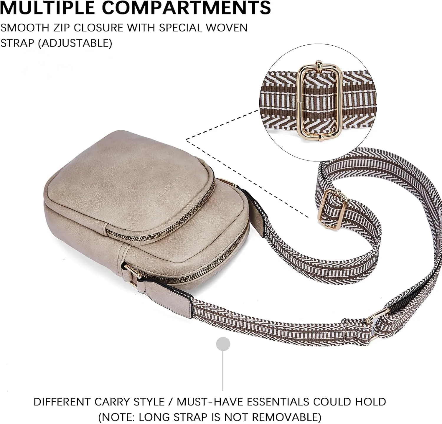 Small Crossbody Bags for Women Designer Zip Cell Phone Purse Shoulder Handbags Wallet with Card Slots