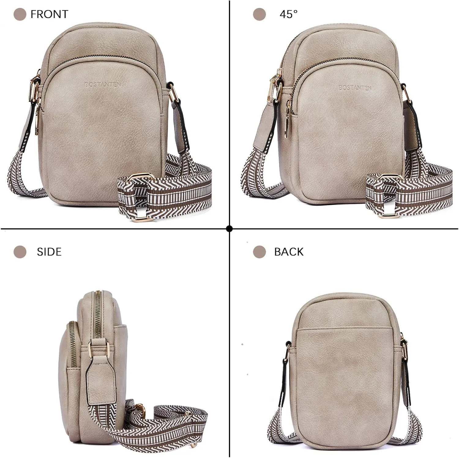 Small Crossbody Bags for Women Designer Zip Cell Phone Purse Shoulder Handbags Wallet with Card Slots