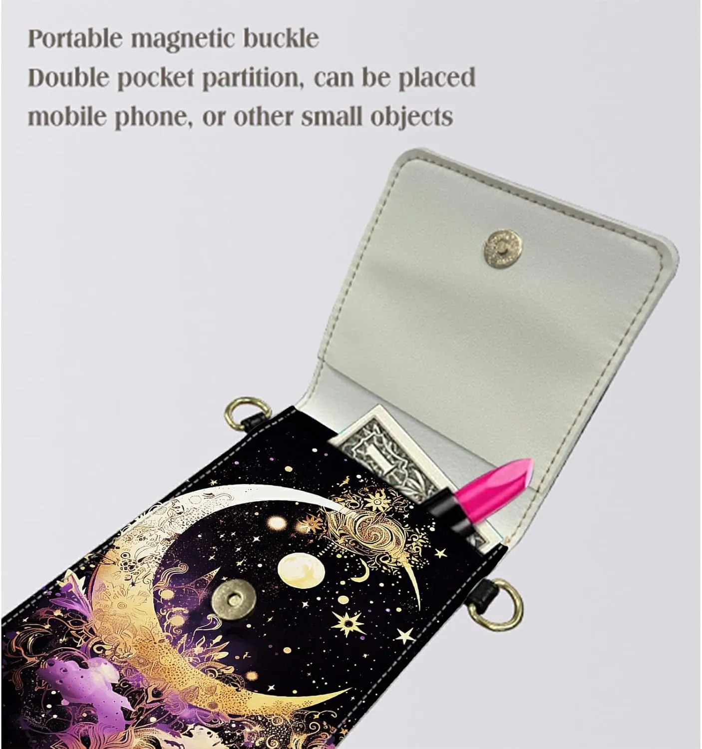 Small Crossbody Bags for Women Phone Purse Wallet Case with Card Holder Slot and Shoulder Strap PU Leather Credit Card Organizer Case for All Smartphones