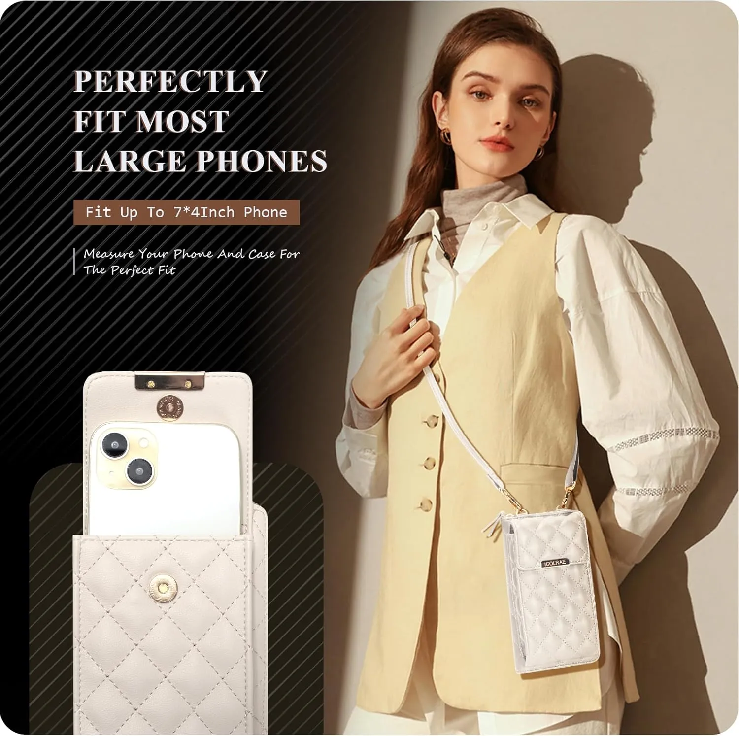 Small Crossbody Bags for Women Trendy Cell Phone Purse Vegan Leather Wallet with Credit Card Slots