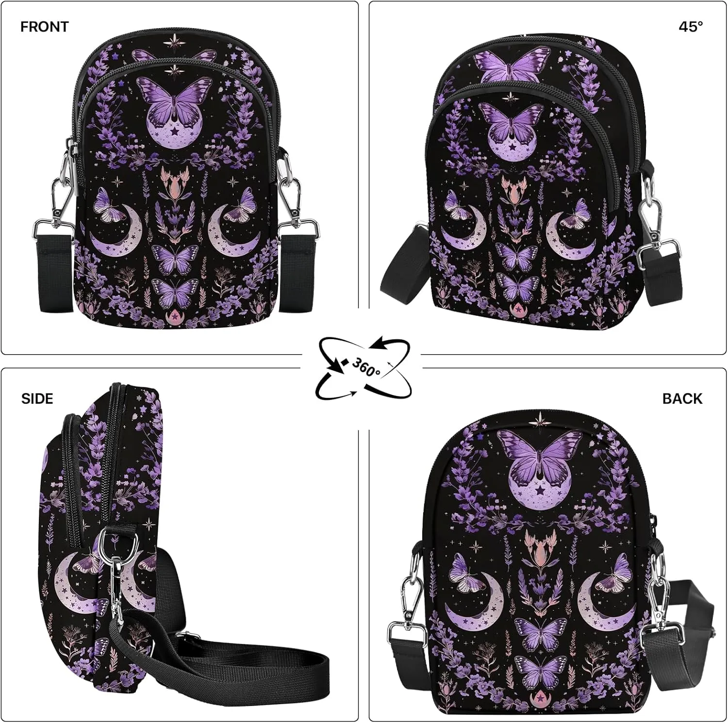 Small Crossbody Bags for Women Waterproof Cell Phone Bag Wallet Purse with Card Slots Adjustable Strap