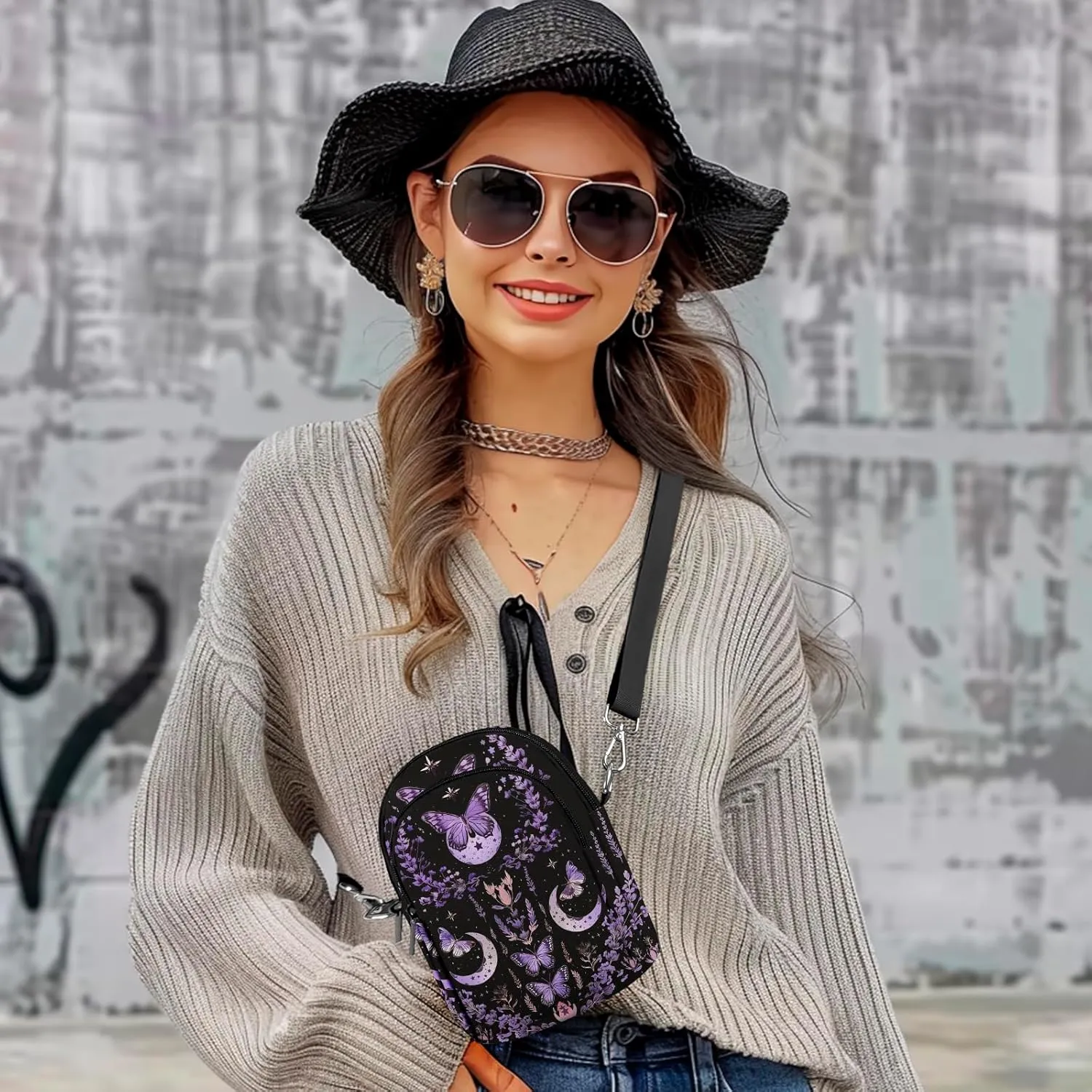 Small Crossbody Bags for Women Waterproof Cell Phone Bag Wallet Purse with Card Slots Adjustable Strap