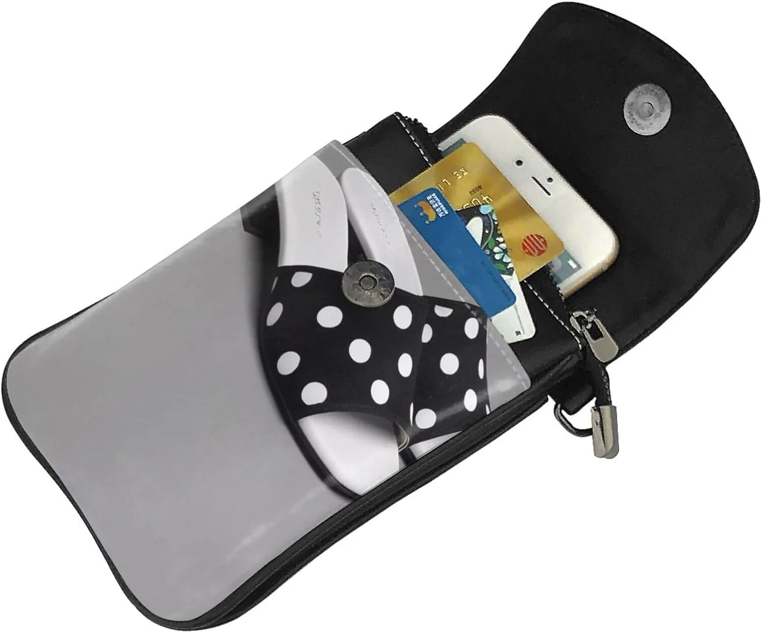 Small Crossbody Bags for Women,Leather Shoulder Bag for Cell Phone Purse with Strap and Bouquet of Daffodils Printed