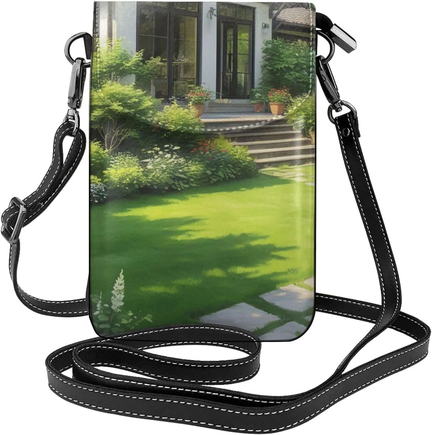 Small Crossbody Bags for Women,Leather Shoulder Bag for Cell Phone Purse with Strap and Lover Dog Paw Printed