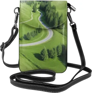 Small Crossbody Bags for Women,Leather Shoulder Bag for Cell Phone Purse with Strap and Lover Dog Paw Printed
