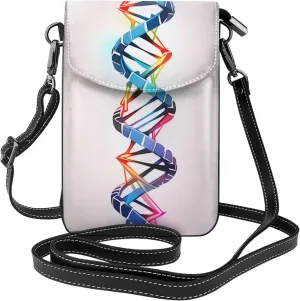 Small Crossbody Bags for Women,Leather Shoulder Bag for Cell Phone Purse with Strap and Native-American Printed