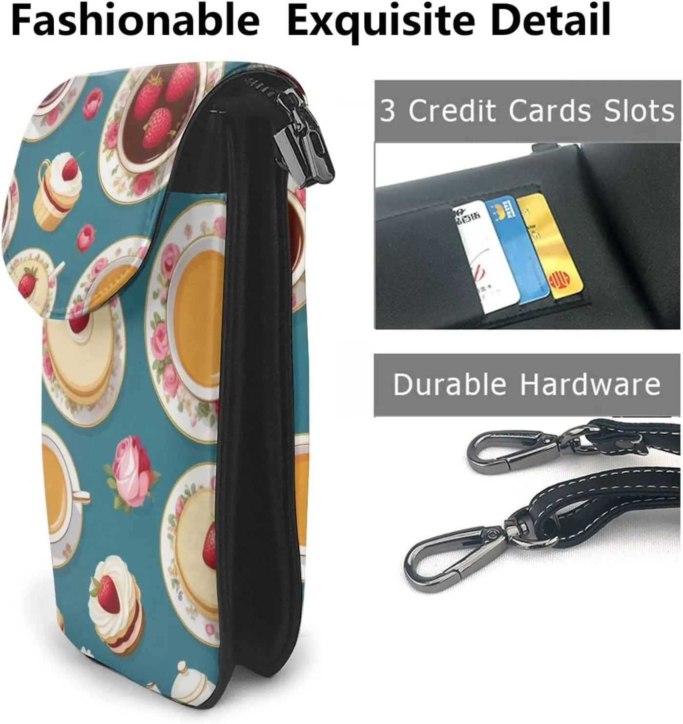 Small Crossbody Bags for Women,Leather Shoulder Bag for Cell Phone Purse with Strap and Native-American Printed