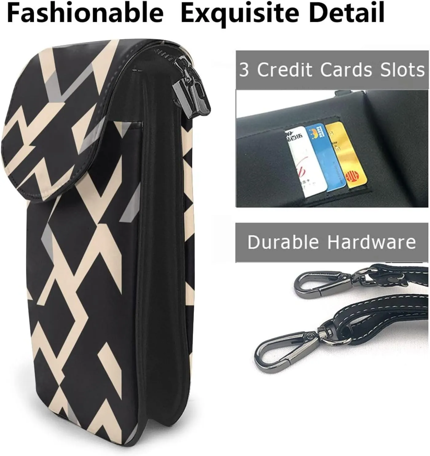 Small Crossbody Bags for Women,Leather Shoulder Bag for Cell Phone Purse with Strap and Native-American Printed