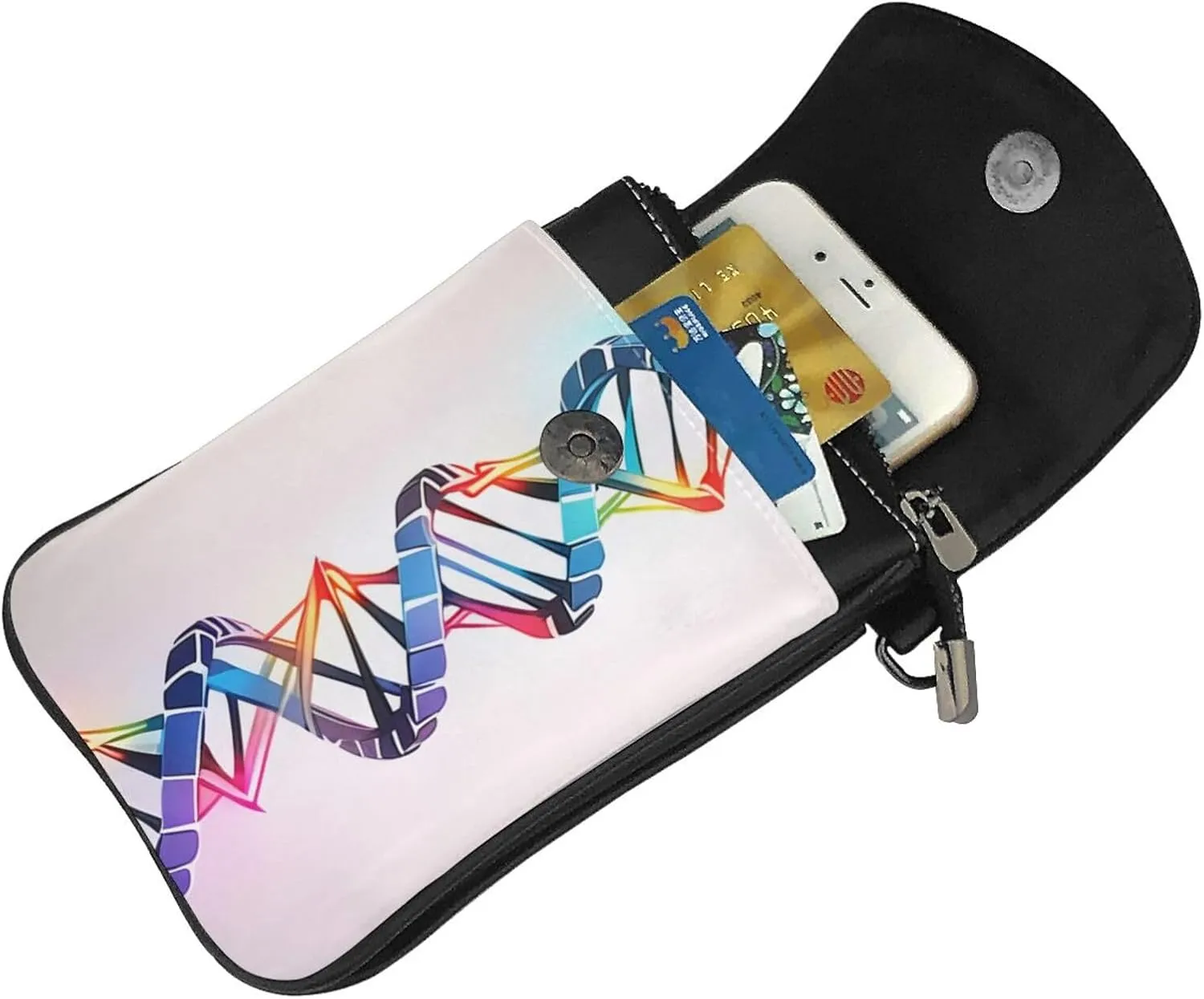Small Crossbody Bags for Women,Leather Shoulder Bag for Cell Phone Purse with Strap and Native-American Printed