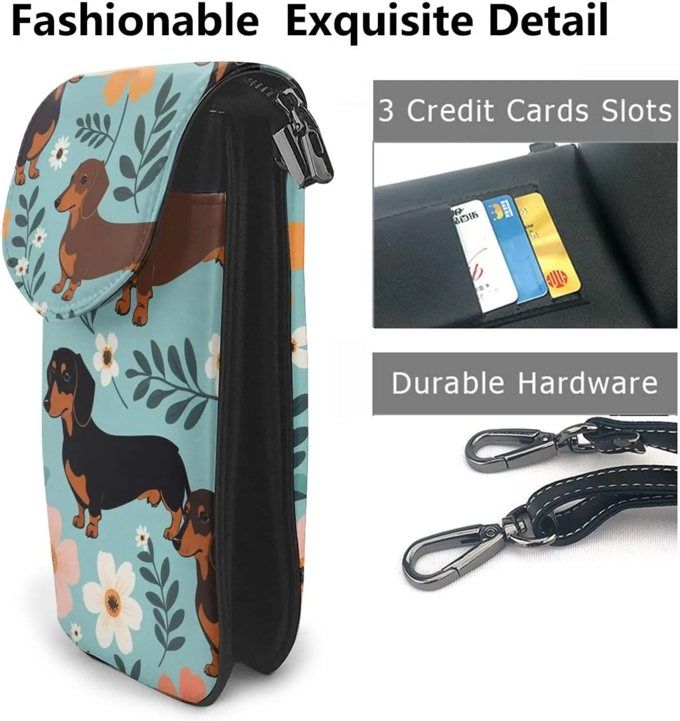 Small Crossbody Bags for Women,Leather Shoulder Bag for Cell Phone Purse with Strap and Night Sky with Trees Printed