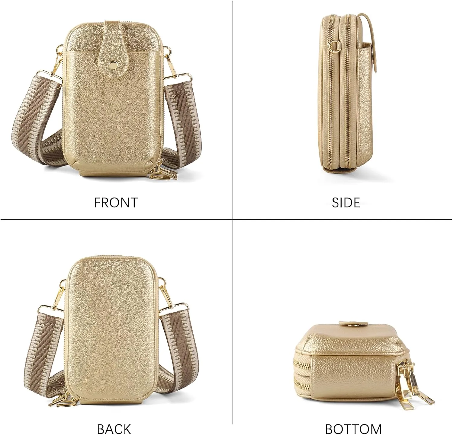 Small Crossbody Cell Phone Bag for Women, Mini Crossbody Wallet Phone Shoulder Handbag Purse with Credit Card Slots