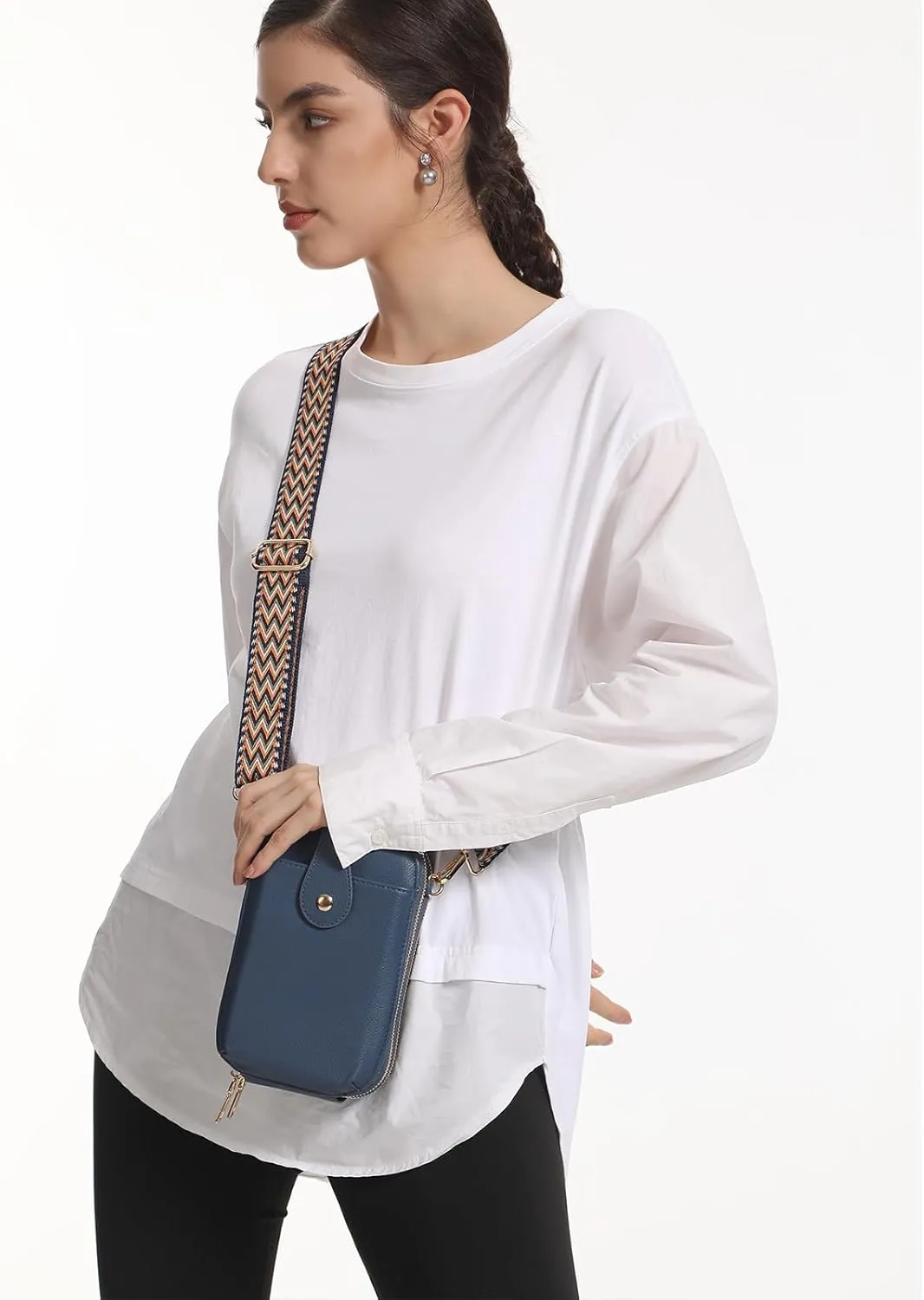 Small Crossbody Cell Phone Bag for Women, Mini Crossbody Wallet Phone Shoulder Handbag Purse with Credit Card Slots