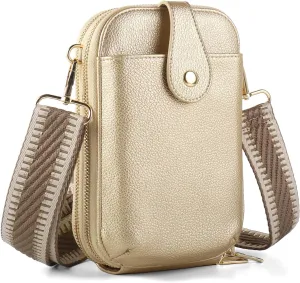 Small Crossbody Cell Phone Bag for Women, Mini Crossbody Wallet Phone Shoulder Handbag Purse with Credit Card Slots