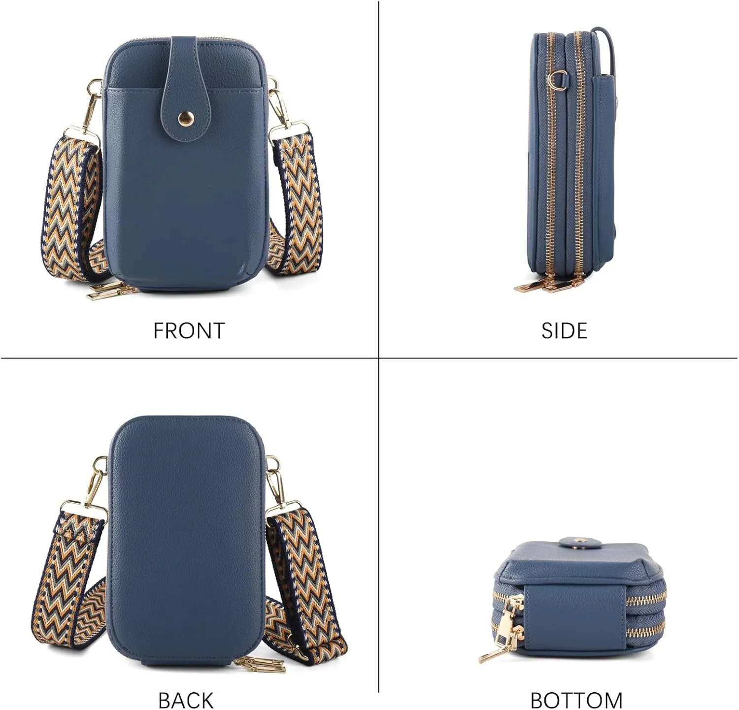 Small Crossbody Cell Phone Bag for Women, Mini Crossbody Wallet Phone Shoulder Handbag Purse with Credit Card Slots