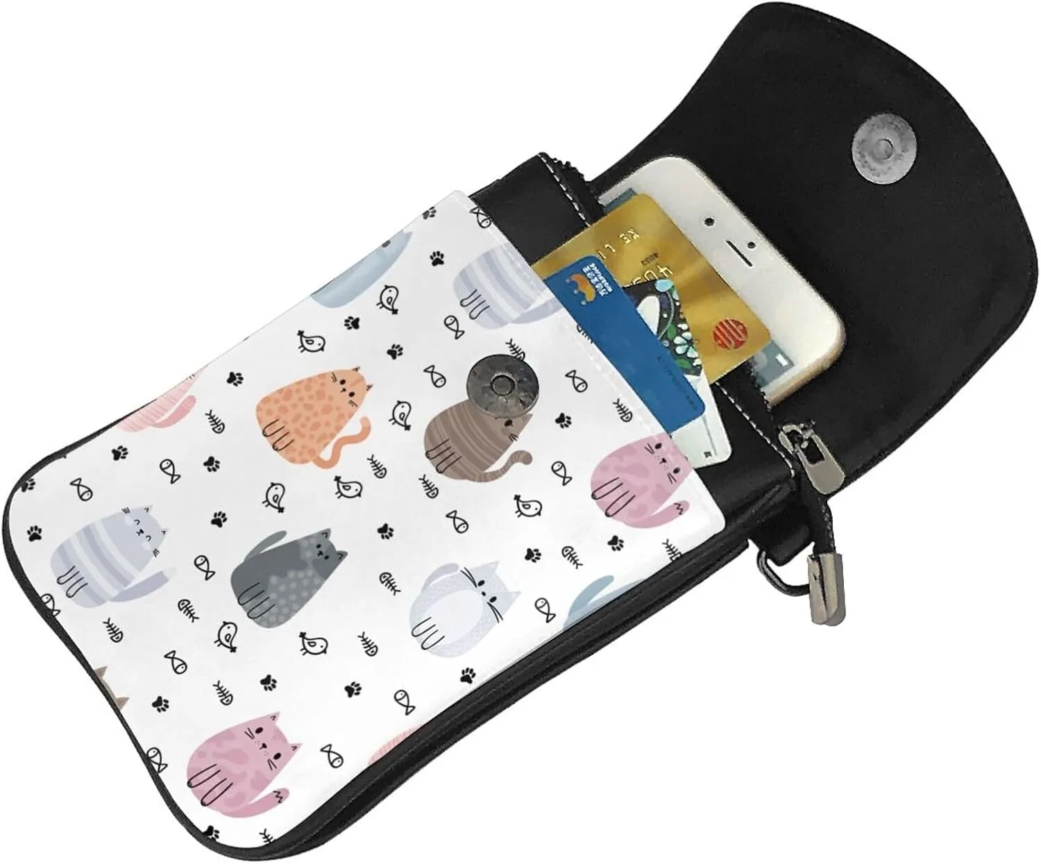 Small Crossbody Cell Phone Bags for Women Leather Purse Lightweight Wallet Shoulder Bag Travel Pouch with Strap
