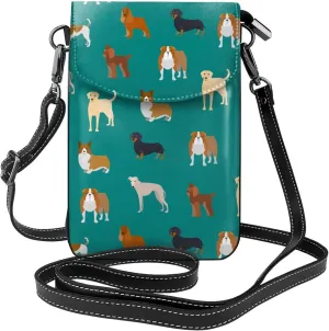 Small Crossbody Cell Phone Bags for Women Leather Purse Lightweight Wallet Shoulder Bag Travel Pouch with Strap