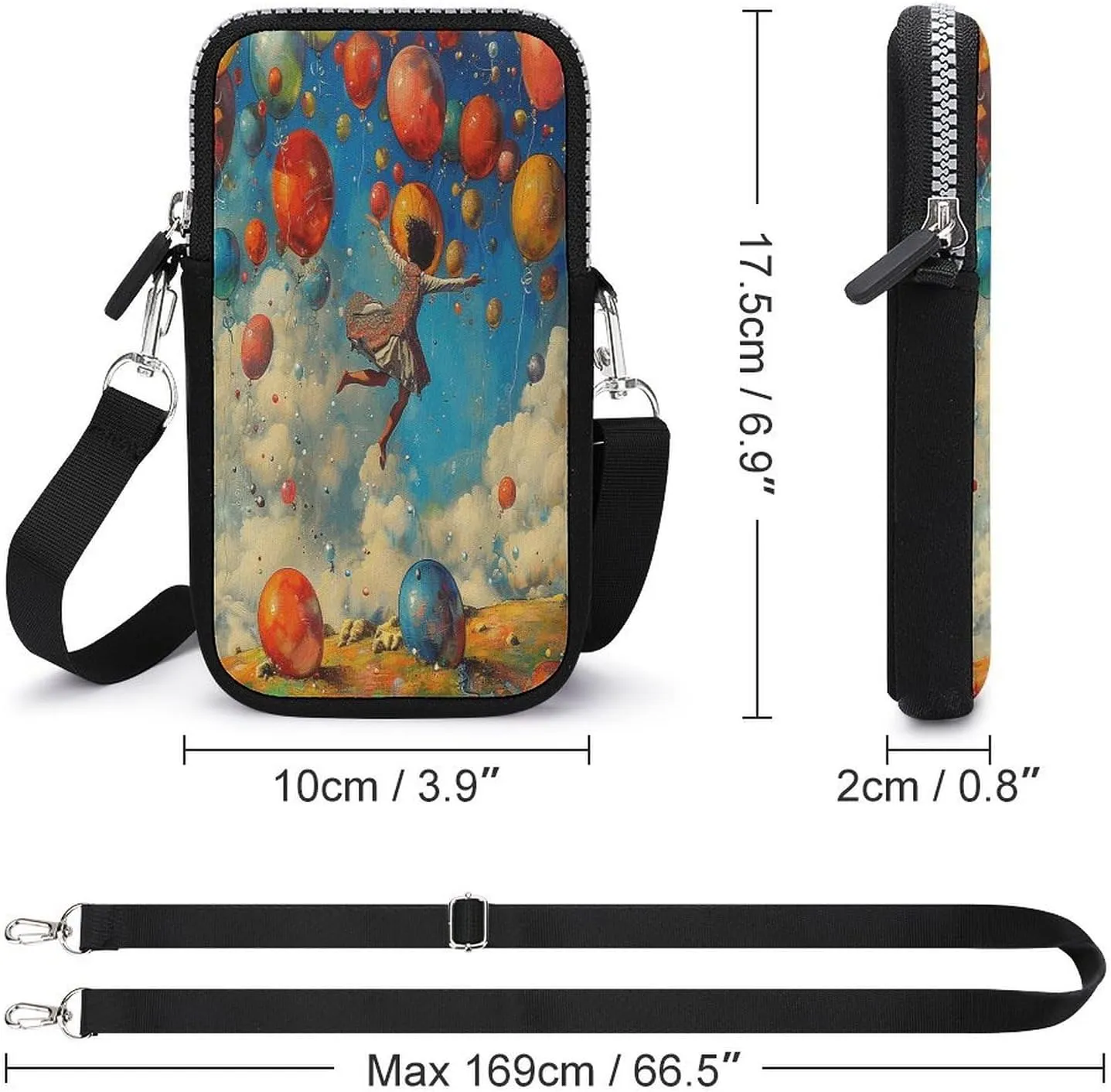 Small Crossbody Cell Phone Purse for Women, Printed Small Phone Bag with Adjustable Strap Best Gift for Women