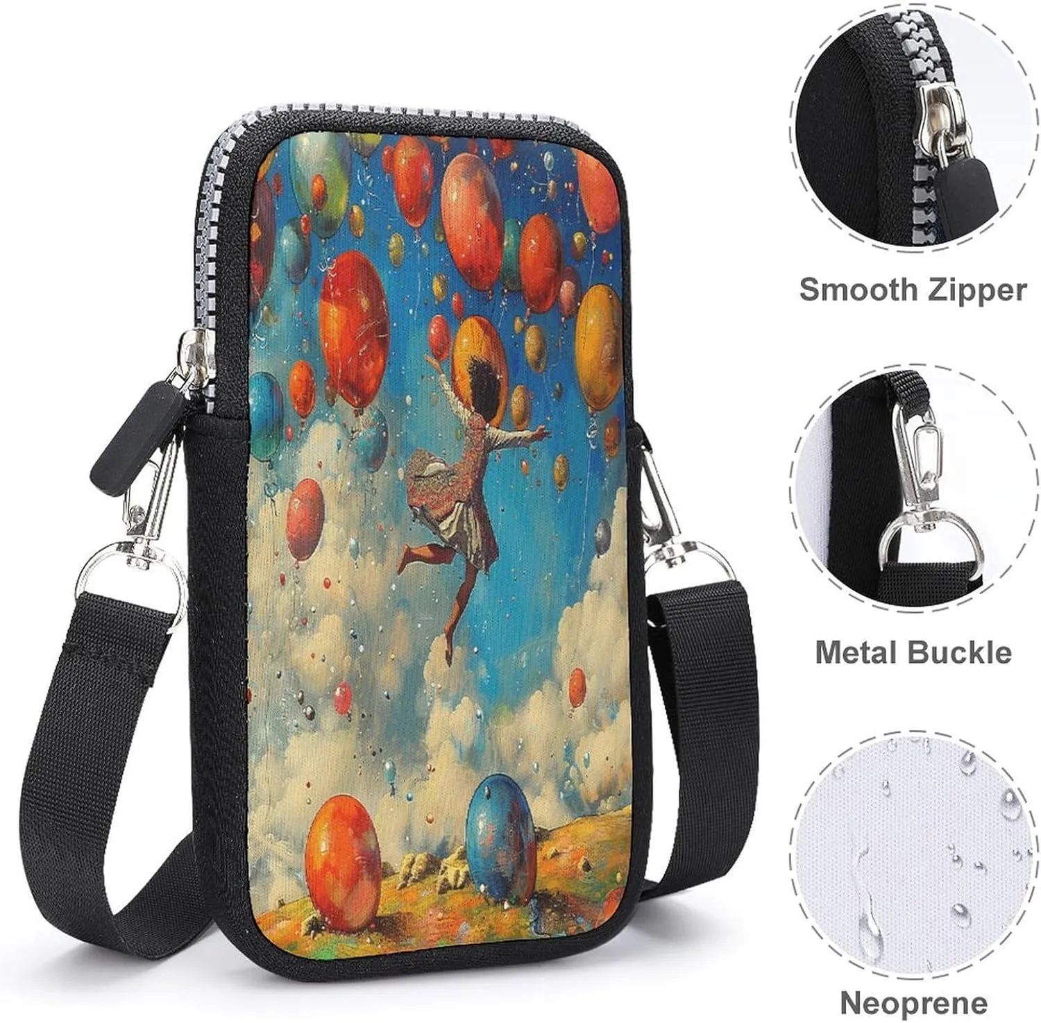 Small Crossbody Cell Phone Purse for Women, Printed Small Phone Bag with Adjustable Strap Best Gift for Women