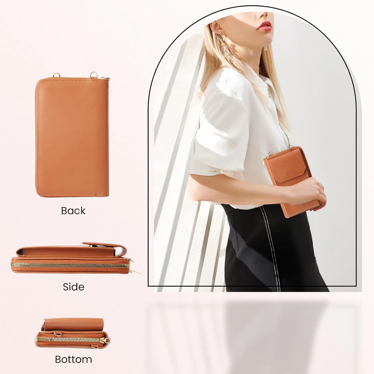 Small Crossbody Phone Bags for Women with Card Slots, Cellphone Purse Wallet for Travel Shopping