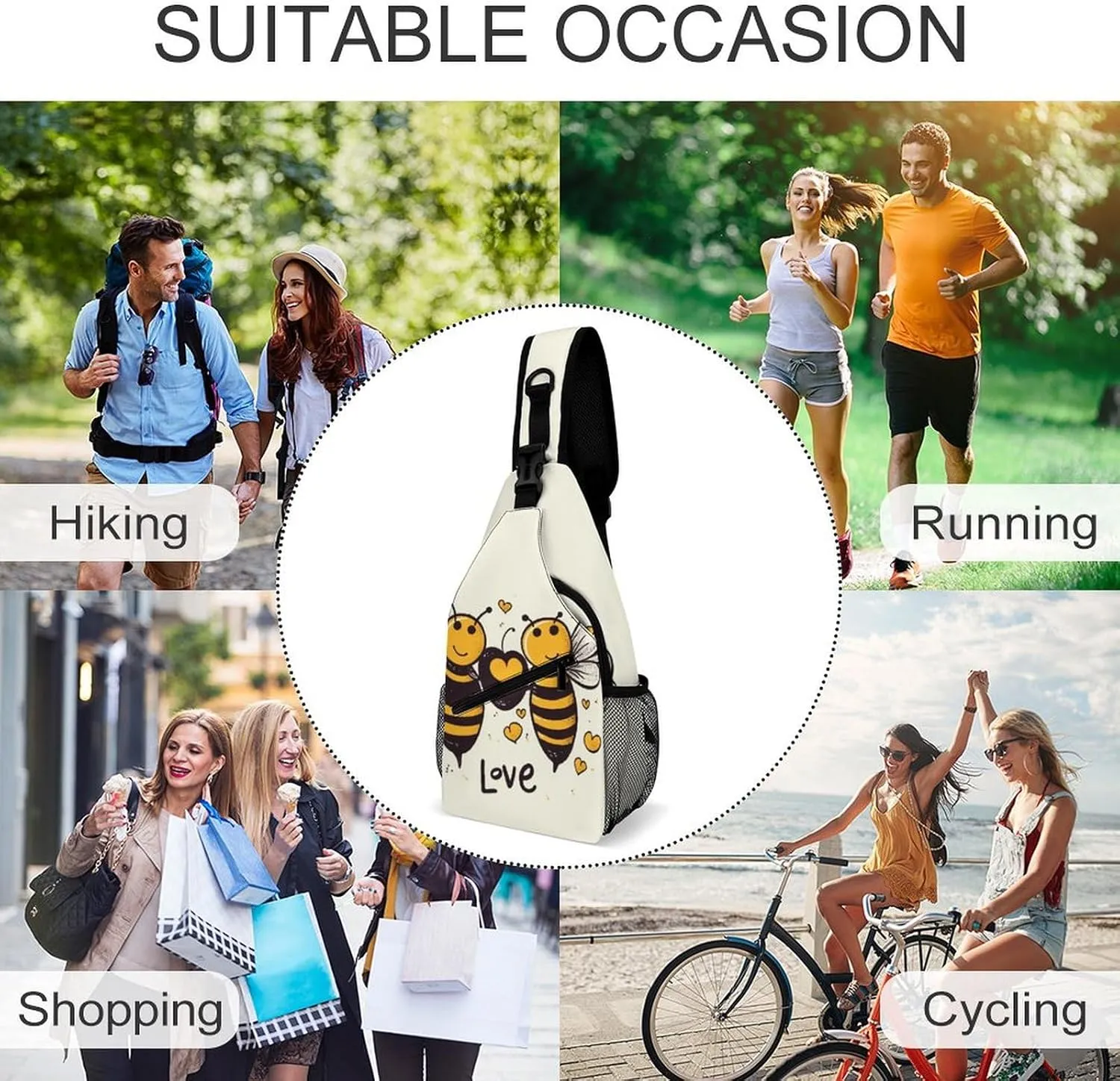 Small Crossbody Sling Backpack Flag of Venezuela Chest Bags for Traveling Chest Fashion Shoulder Bag