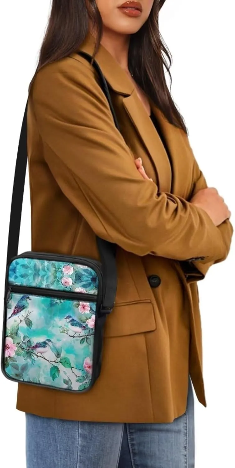Small Messenger Bag for Men Women Wallet Purse Cell Phone Purse Unisex Shoulder Bag for Work Travel