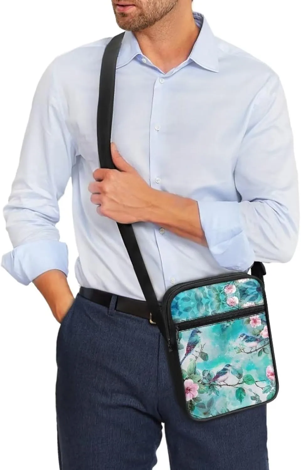 Small Messenger Bag for Men Women Wallet Purse Cell Phone Purse Unisex Shoulder Bag for Work Travel