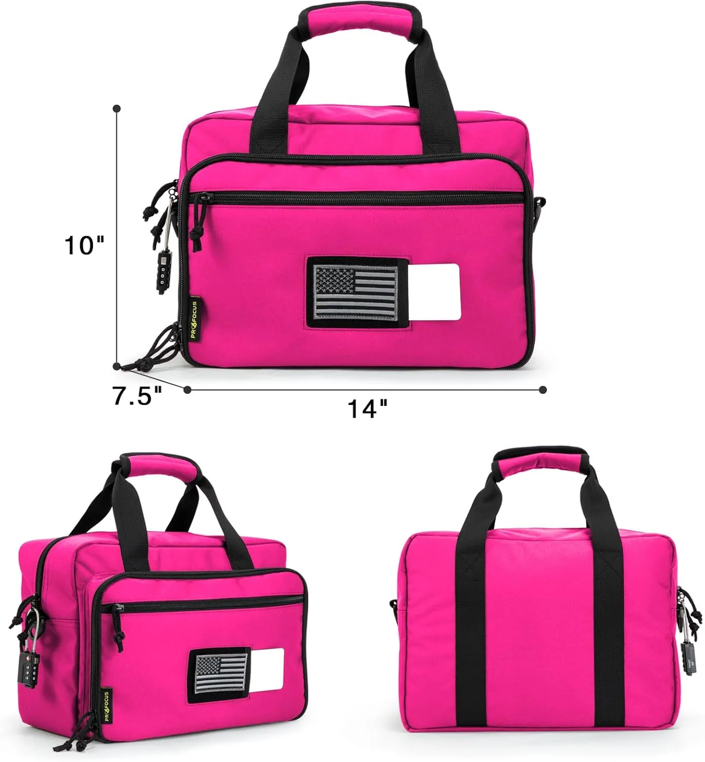 Small Range Bag For 2 Pistols Gun Range Bags For Handguns And Ammo Dual Pistol Handgun Revolver Hunting Bag Gun Carrying Case/Lockable Zippers