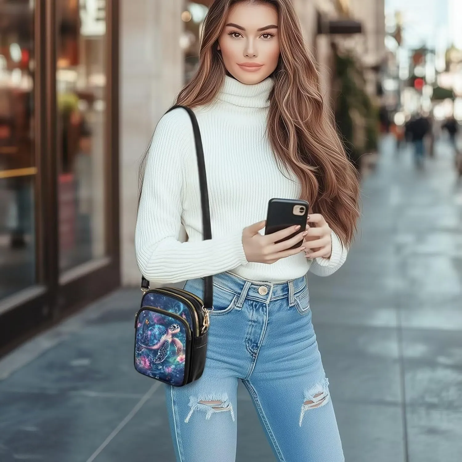 Small Sling Bag for Women Crossbody Purse Womens Crossbody Cell Phone Purse Holder Wallet Satchel Handbags