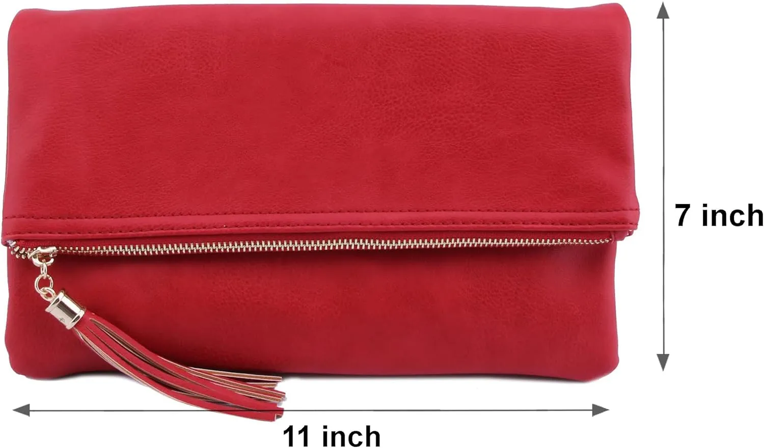 Solene Envelope Clutch Bags for Women Foldover Crossbody Tassel Wallet with Chain Strap, Elegant Evening Purse