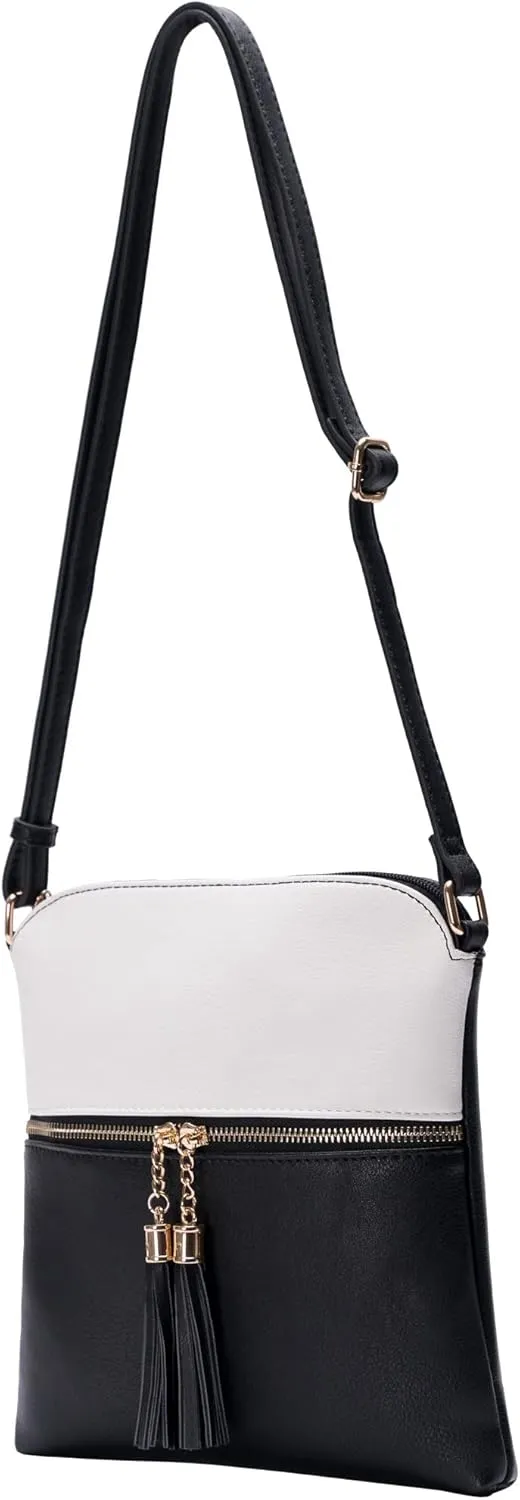 Solene Womens Lightweight Medium Crossbody Purse with Tassel, Perfect Size Crossbody Bags for Daily Use, travel