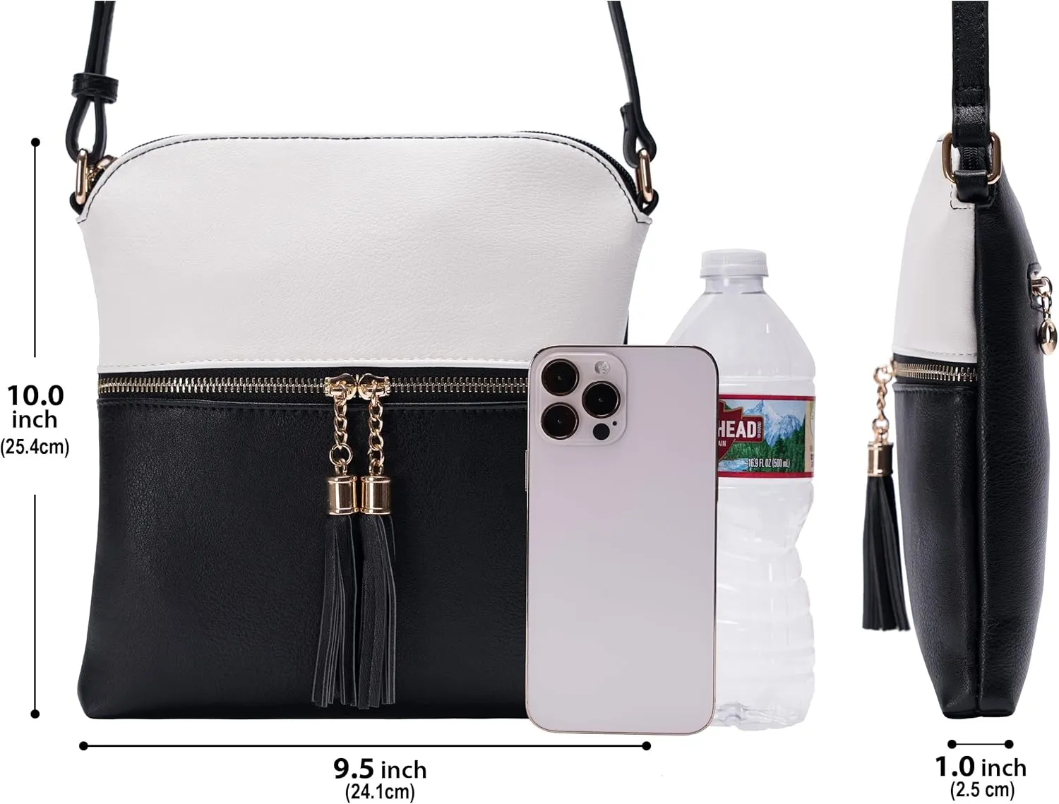 Solene Womens Lightweight Medium Crossbody Purse with Tassel, Perfect Size Crossbody Bags for Daily Use, travel