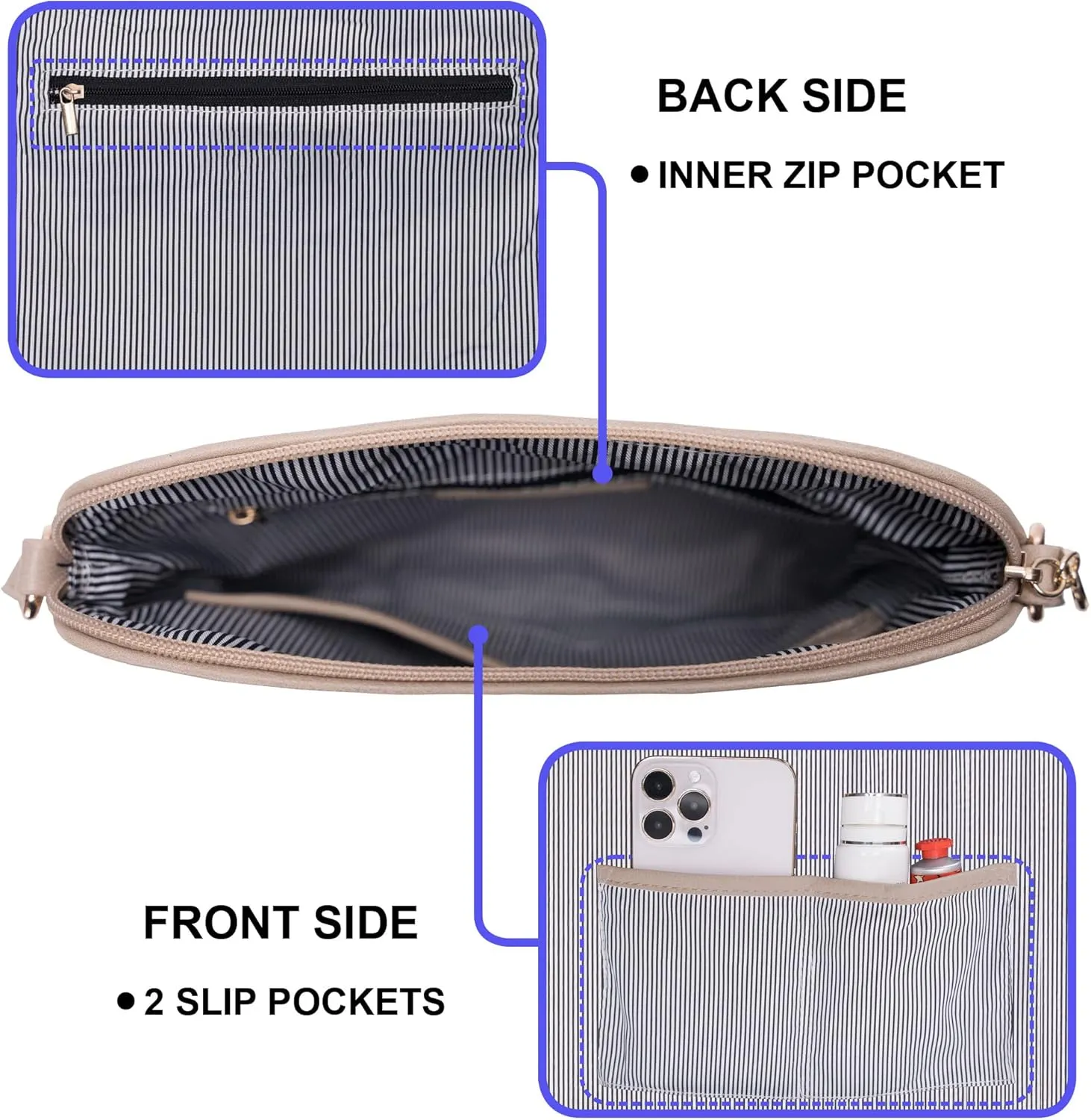 Solene Womens Lightweight Medium Crossbody Purse with Tassel, Perfect Size Crossbody Bags for Daily Use, travel