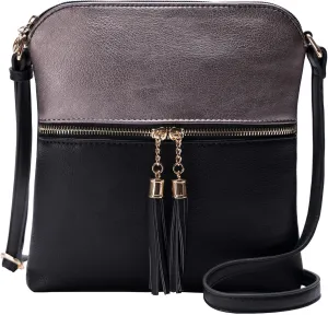Solene Womens Lightweight Medium Crossbody Purse with Tassel, Perfect Size Crossbody Bags for Daily Use, travel