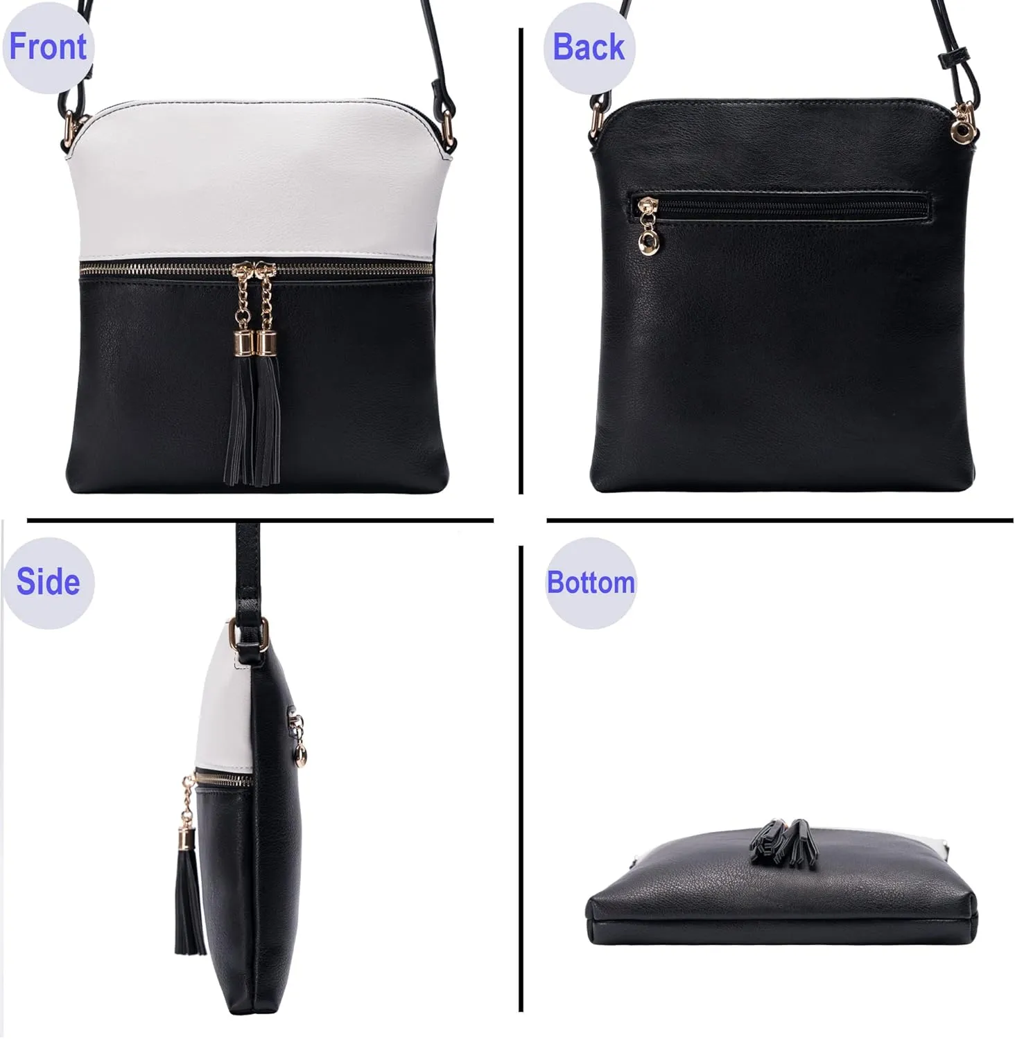 Solene Womens Lightweight Medium Crossbody Purse with Tassel, Perfect Size Crossbody Bags for Daily Use, travel