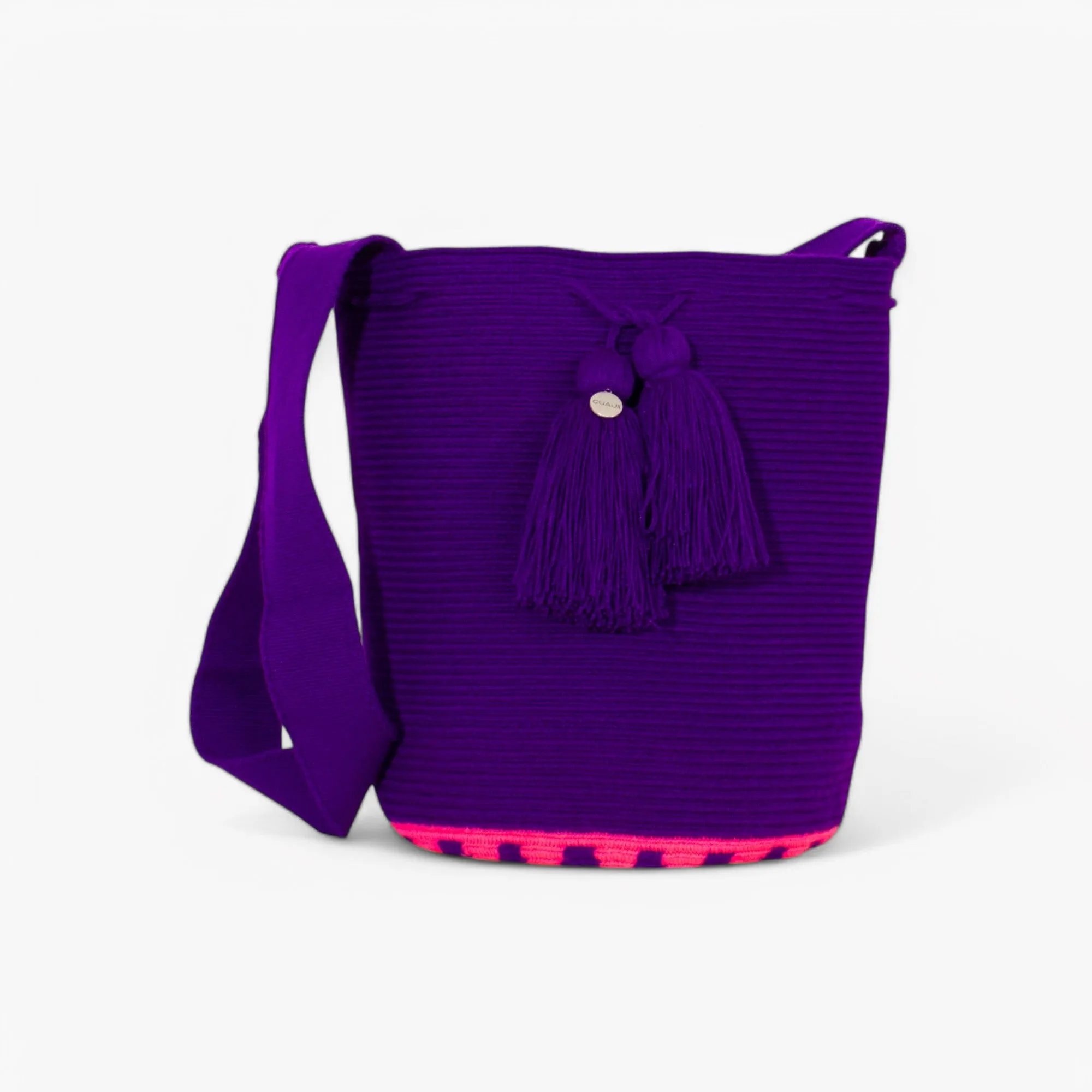 Solid crossbody bag L | Grape