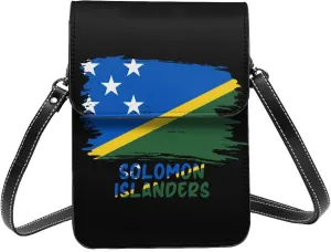 Solomon Islanders Flag Small Crossbody Bag Is A Shoulder Bag Designed For Women And Girls Cell Phone Crossbody Wallet Purses With Card Slots Adjustable Strap