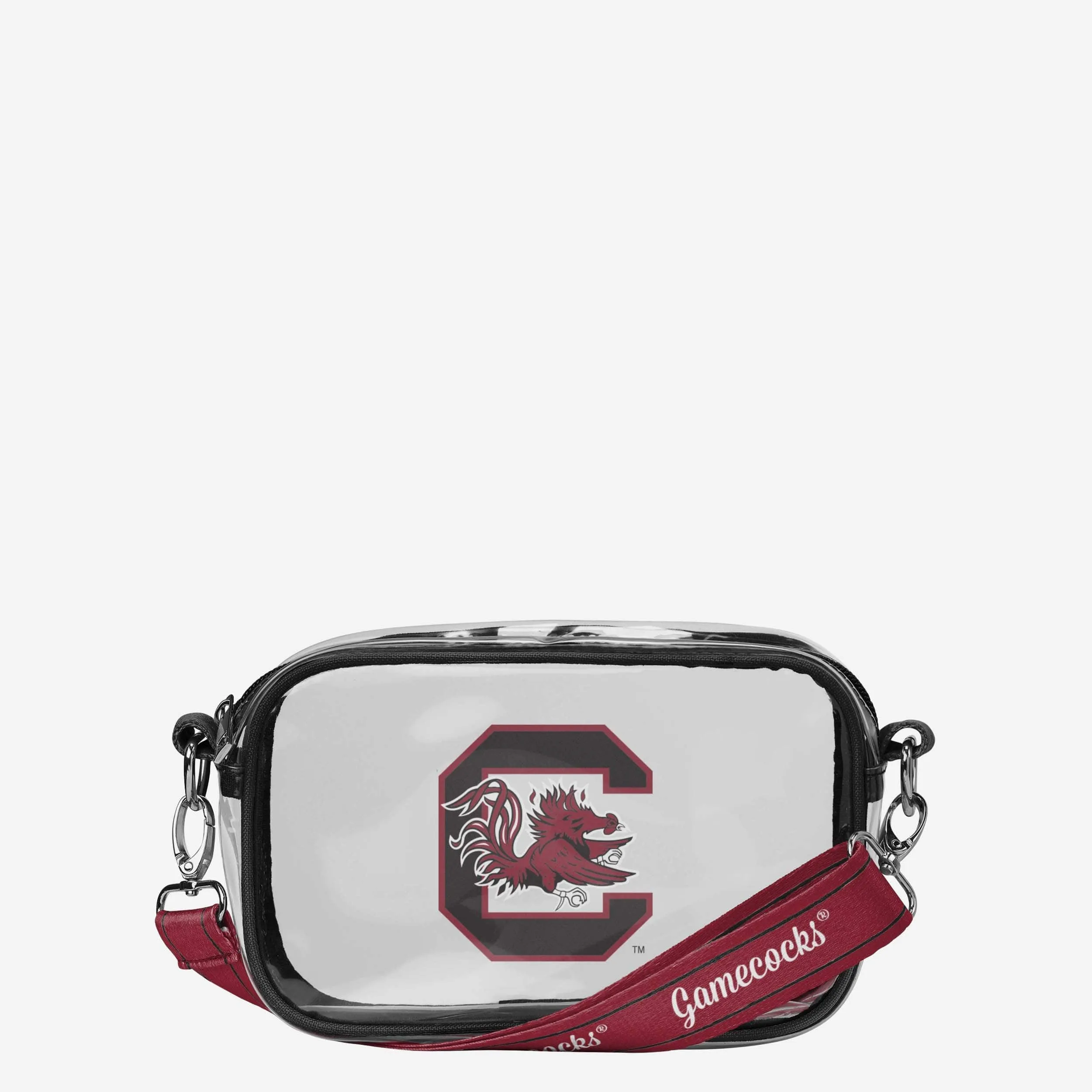 South Carolina Gamecocks Team Stripe Clear Crossbody Bag