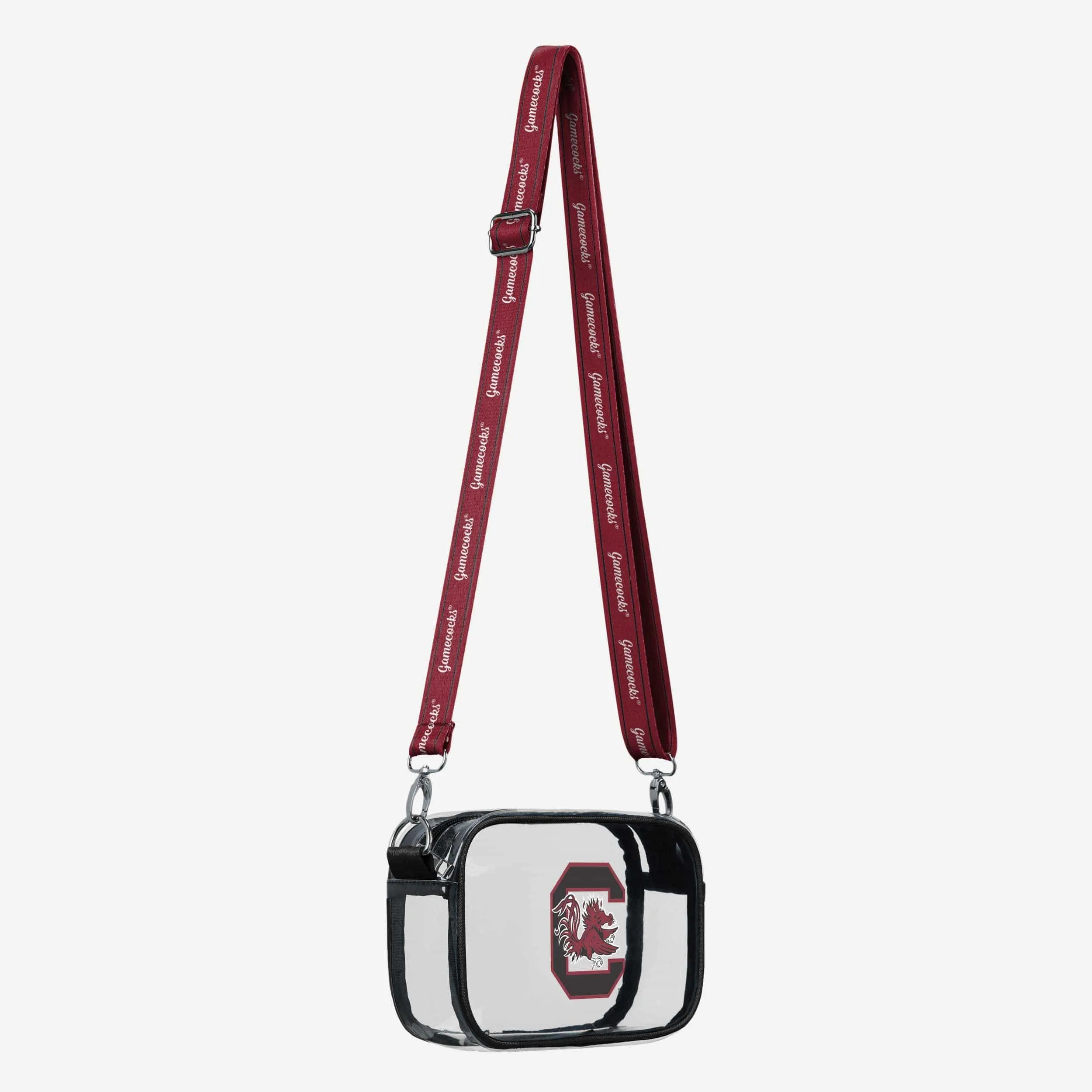 South Carolina Gamecocks Team Stripe Clear Crossbody Bag