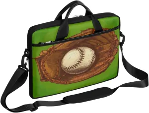 Sports Baseball Glove Laptop Computer Bag Waterproof Shoulder Messenger Bag 13-15 inch Durable Laptop Tote Bag with Shoulder Strap Handle Lightweight Crossbody Briefcase