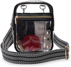 Stadium Approved Crossbody Purse for Women - Clear Stadium Bag for Sporting Events, Concerts
