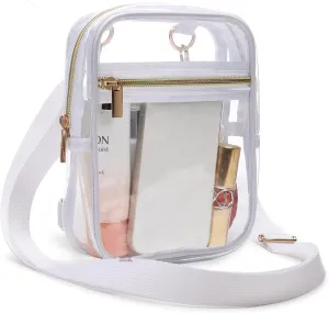 Stadium Approved Crossbody Purse for Women - Clear Stadium Bag for Sporting Events, Concerts