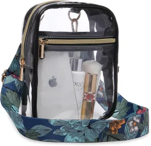 Stadium Approved Crossbody Purse for Women - Clear Stadium Bag for Sporting Events, Concerts