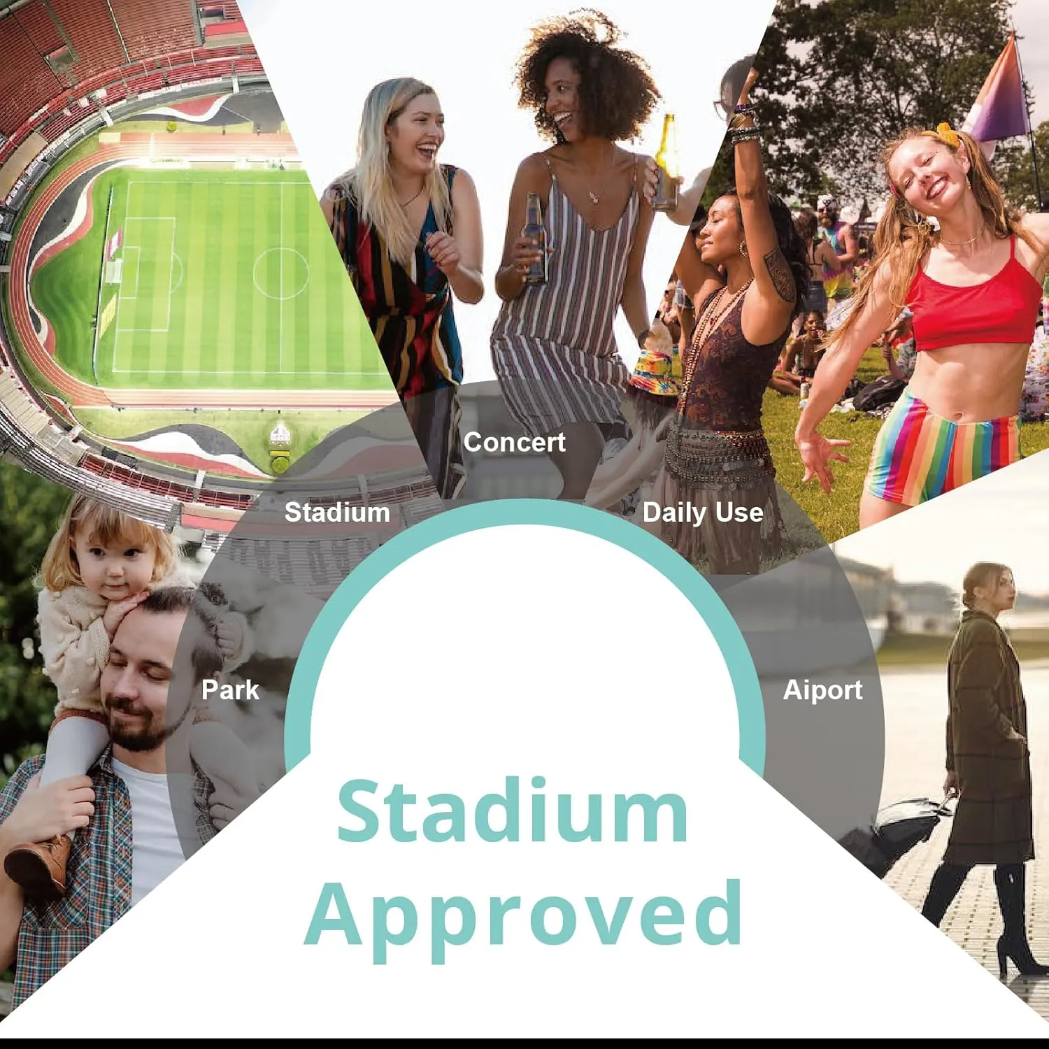 Stadium Approved Crossbody Purse for Women - Clear Stadium Bag for Sporting Events, Concerts