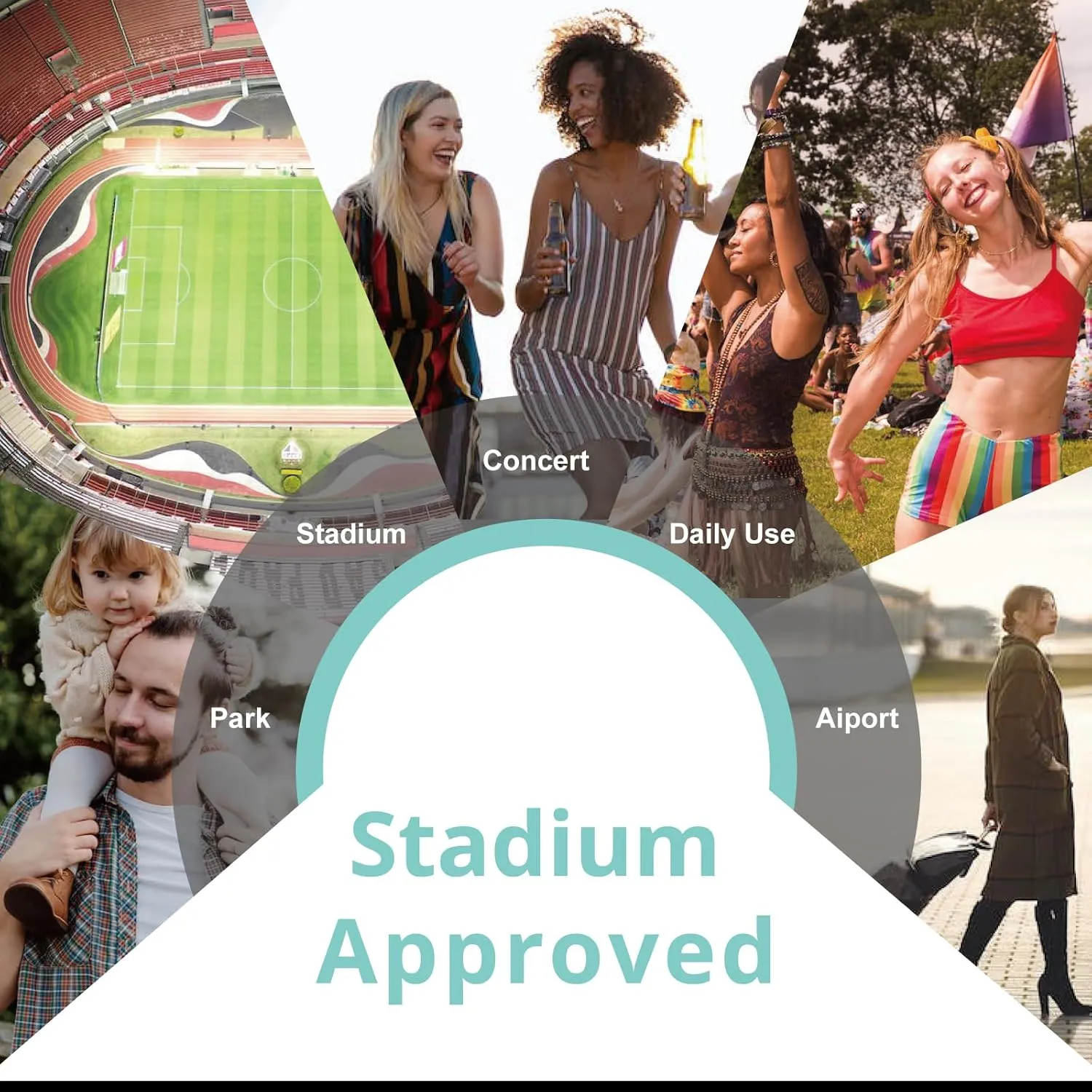 Stadium Approved Crossbody Purse for Women - Clear Stadium Bag for Sporting Events, Concerts