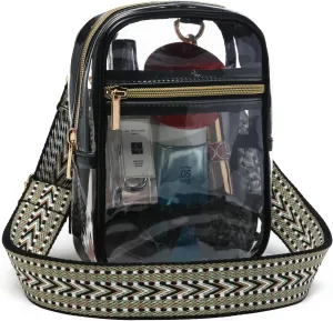 Stadium Approved Crossbody Purse for Women - Clear Stadium Bag for Sporting Events, Concerts