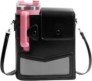 Stanley Cup Purse Crossbody Bag with Sports Outdoor Portable Crossbody Water Cup Storage Bag Water Bottle Holder for Stanley