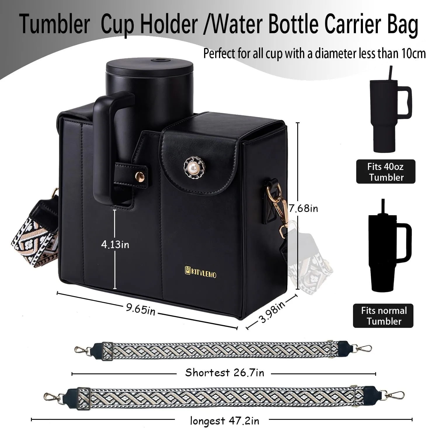 Stanley Cup Purse for water Bottle, Crossbody Water Cup Storage Bag Tumbler Purse Bag Water Bottle Carry Bag for Stanley Cup